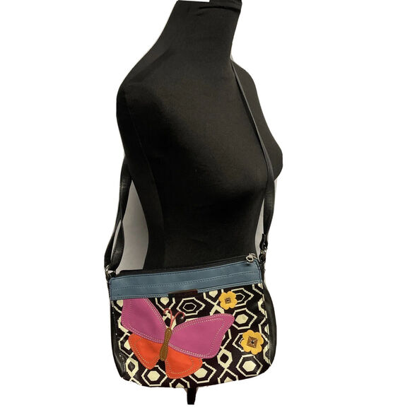 Relic Crossbody Bag Butterfly Floral Purse Geometric Imperfect - Picture 2 of 12